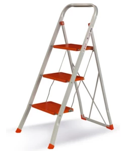SCALA CASA BRIKO "STEPPY" CON 3 GRADINI IN ACCIAIO, 47X115X71 CM